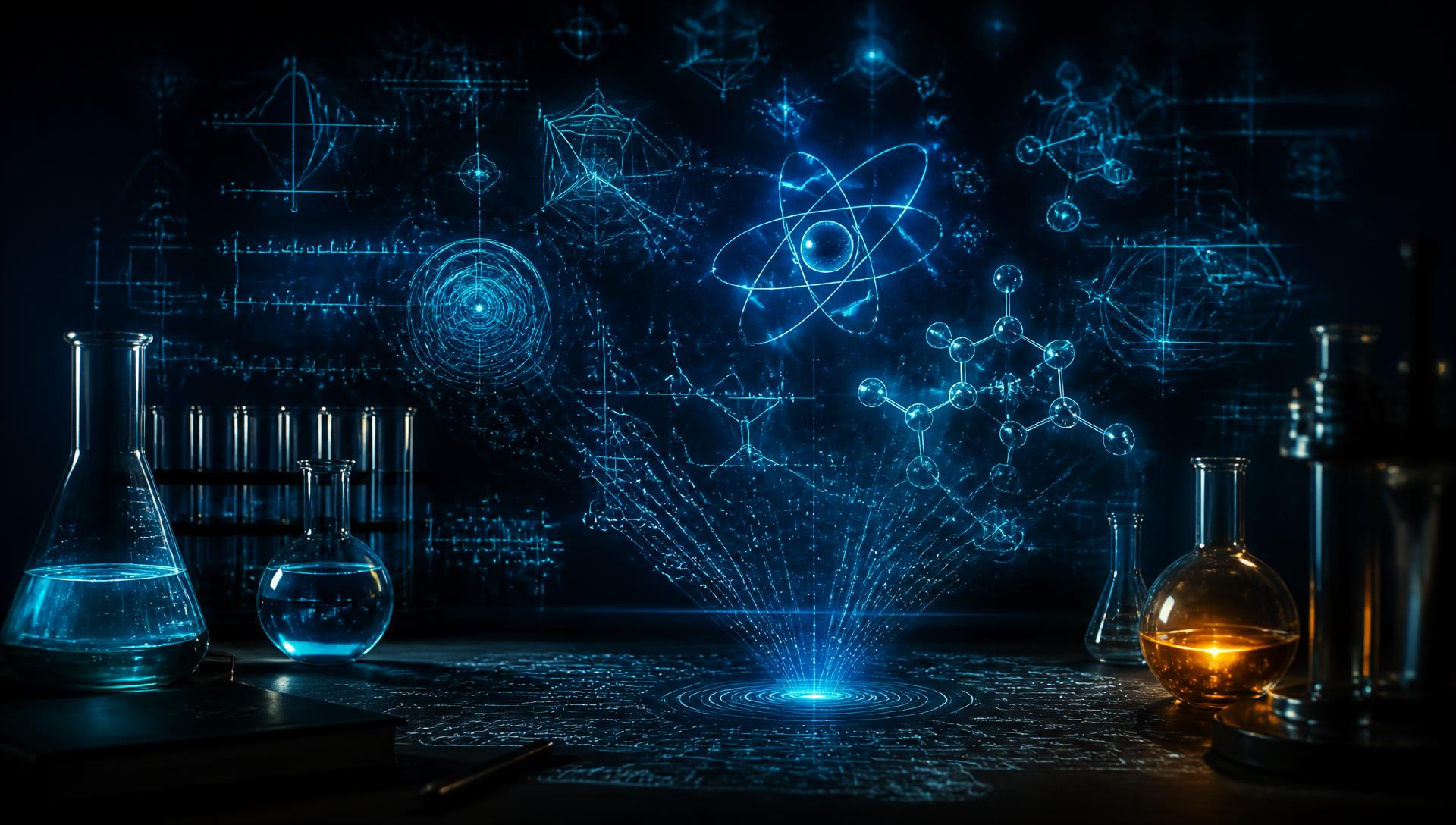 Laboratoire de physique-chimie avec équations et molécules holographiques